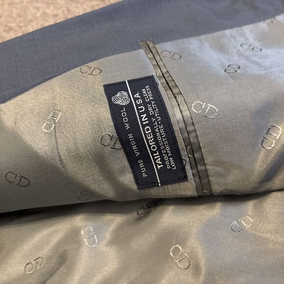 Christian Dior Monsieur USA Wool Sport Coat Mens 41R Grey Blazer Suit Jacket - Picture 6 of 12